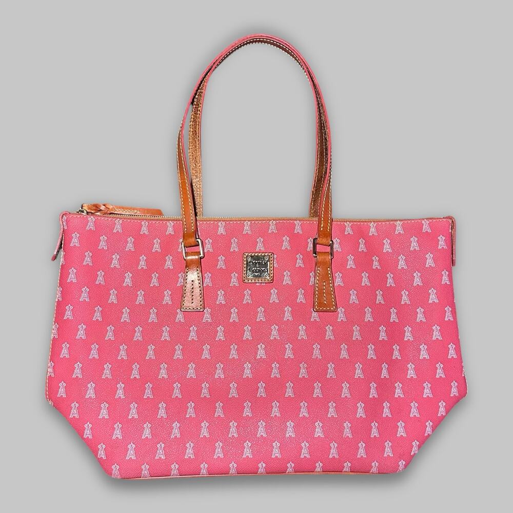 Dooney & Bourke x MLB LA Angels Pink Zip Tote Bag